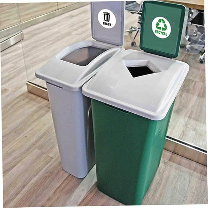 Removable Garbage Can Labels Waste Sorting Stickers Bathroom Trash Bin Combo Eco-Friendly Easy to Apply