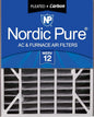 Nordic Pure 20x25x5 (Actual Size: 19 3/4 x 24 1/4 x 4 7/8) Air Bear Air Filter Replacement MERV 12 Pleated + Carbon 1 Pack