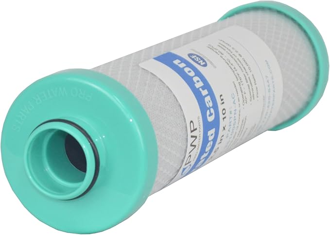 2 Pack 2.5 x 10" RV Water Filter Replaces FRE-10-GN Activated Carbon Block Push-Nipple Cartridge for Use with FRE-10H Housing OEM