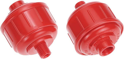 QWORK 10 Pack Disposable Mini Air Water Trap Filters, 1/4" Threads, Spray Gun Filters, Removes Moisture for Paint Sprayers and Air Tools