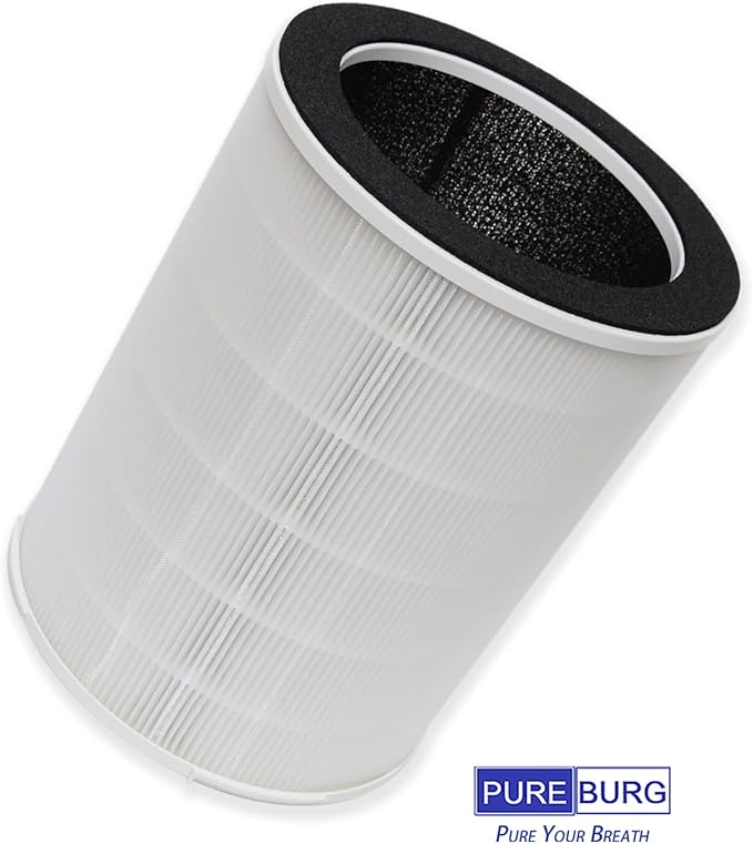 PUREBURG KJ-510B True HEPA Replacement Filter Compatible with Kokofit KJ-510B Air Purifier, H13 4-Stage Filtration Activated Carbon Air Clean Dust VOCs Odor PM2.5 Smoke