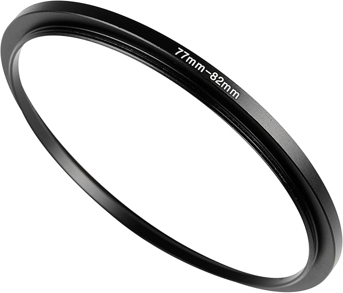 77-82mm Metal Step-Up/Down Ring Adapter Compatible with Mirrorless Cameras DSLR Lens, UV CPL ND Filter Thread Converter, Black