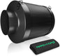 MARS HYDRO 6 Inch Carbon Filter, Inline Air Filter Odor Control with Australian Virgin Charcoal, Carbon Filter for Inline Fan, Grow Tent, Hydroponics, Pre-Filter Included, Reversible Flange