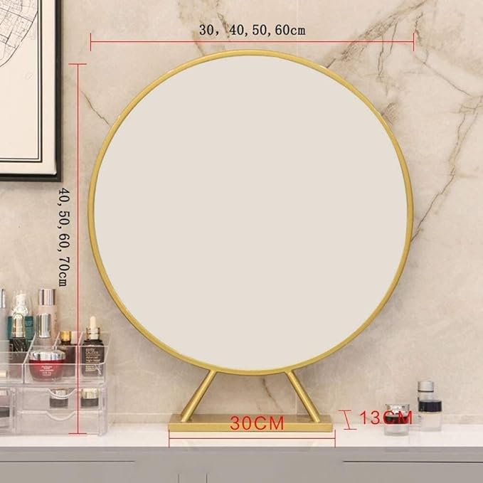 Mirrors LED Illuminated Bathroom Wall Mounted with Lights and Demister Pad Aluminum Bathroom Vanity Tabletop (Size : 60X70CM)