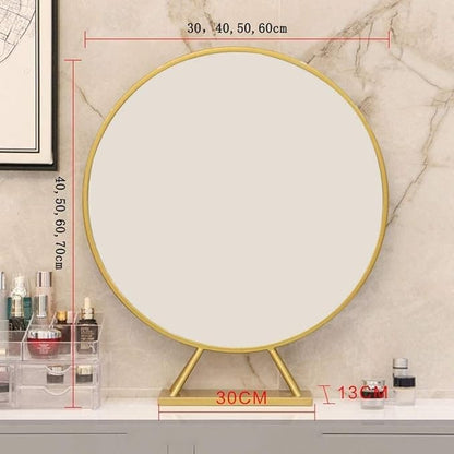 Mirrors LED Illuminated Bathroom Wall Mounted with Lights and Demister Pad Aluminum Bathroom Vanity Tabletop (Size : 60X70CM)