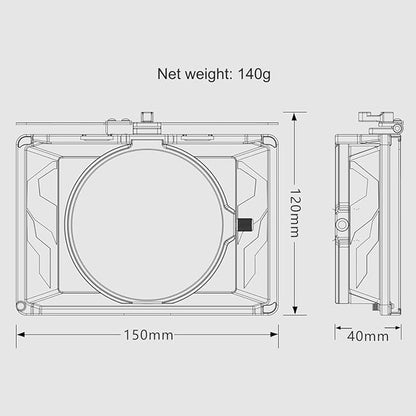 Tilta Mini Matte Box | 15mm Rod Adapter & 4 Lens Adapters | Lightweight | Filter Support | Top Flag | Dual Cold Shoe Mount | Designed for Mirrorless, DSLR | MB-T15