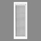HVAC Premium 8'' x 32'' Cube Core Eggcrate Return Air Filter Grille for 1'' Filter - Aluminum - White [Outer Dimensions: 10.5'' x 34.5"]