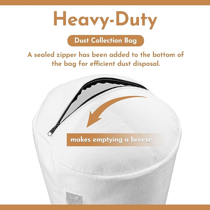 70334 Upgrade Dust Collector Filter Bags (1 Micron), for Wall Mount Dust Collectors Opening Size 4-5 inch Models, Grizzly, Shop Fox, Rockler Delta, Wen / DC5371/ 5372