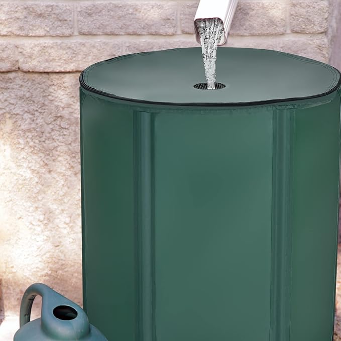 Goplus 60 Gallon Collapsible Rain Barrel, Portable Rain Barrels to Collect Rainwater from Gutter, Rainwater Collection System, Water Storage Tank Catcher Container with Filter Spigot