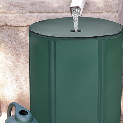 Goplus 60 Gallon Collapsible Rain Barrel, Portable Rain Barrels to Collect Rainwater from Gutter, Rainwater Collection System, Water Storage Tank Catcher Container with Filter Spigot