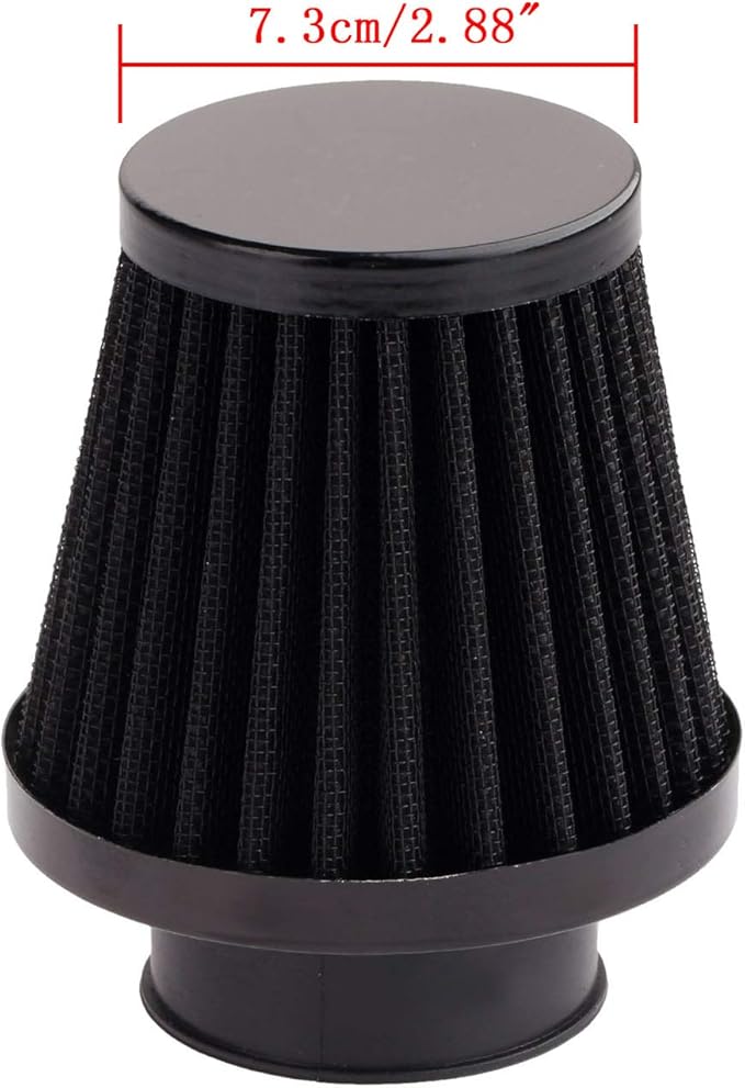 Mtsooning Motorcycle Air Filter Pod, 39mm Washable Universal Clamp-On Breathers, Cone Intake filter Replacement for ATV Dirt Pit Bike Go Kart Motorbike