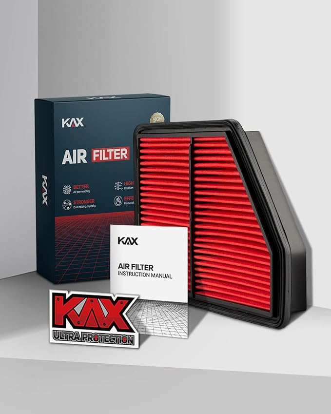 KAX Premium Engine Air Filter, GAF033 (CA12051) Replacement for Honda Civic L4 2.0L 2016 2017 2018 2019 2020 2021, HR-V 2023 2024, 200% Longer Life