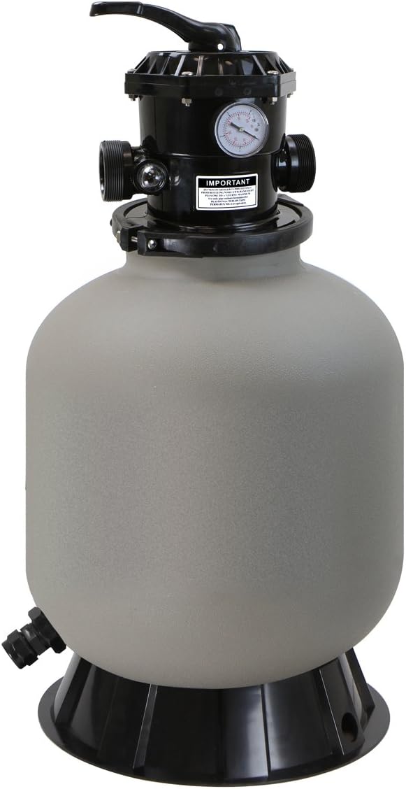 XtremepowerUS 16" Sand Filter for Above/Inground Swimming Pool Media System with Multi Port Valve up to 21,000 Gallons