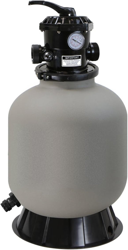 XtremepowerUS 16" Sand Filter for Above/Inground Swimming Pool Media System with Multi Port Valve up to 21,000 Gallons