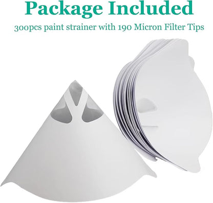 100pcs 190 Micron Paint Strainer, Paint Filter for Latex Paint, Paint Sprayer, Airbursh Artist, Resin Filtering