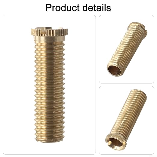 Sink Strainer Screw Connector Brass Alloy Bolts for Wash Basin Strainer Bath Waste Bolt Kitchen Sink Basket Filter Slotted Design for Easy Tightening Copper Color(Brass 4cm)