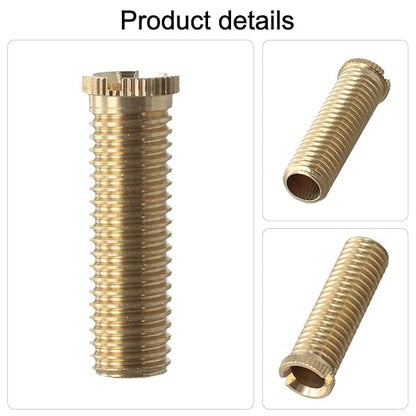 Sink Strainer Screw Connector Brass Alloy Bolts for Wash Basin Strainer Bath Waste Bolt Kitchen Sink Basket Filter Slotted Design for Easy Tightening Copper Color(Brass 4cm)