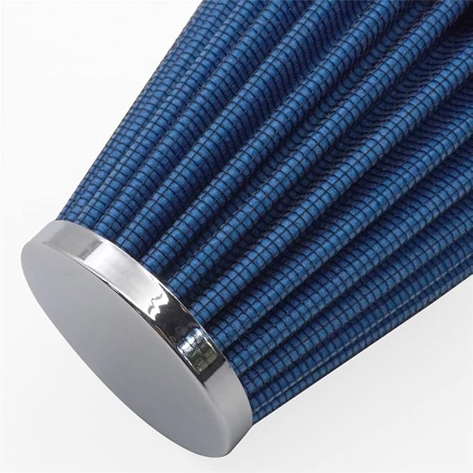 High Performance 48mm Motorcycle Air Filter, Dirt Bike Air Filter Compatible with HONDA YAMAHA SUZUKI ATV SSR TTR Dirt Bike, Inlet ID 48mm-Blue