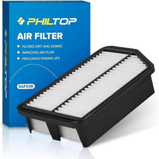 PHILTOP Engine Air Filter CA11053A Replacement for Hyundai Elantra, Elantra GT, Tucson & Kia Forte, Forte5, Sportage, 2010-2018, 1.8L 2.0L 2.4L, Rigid Panel