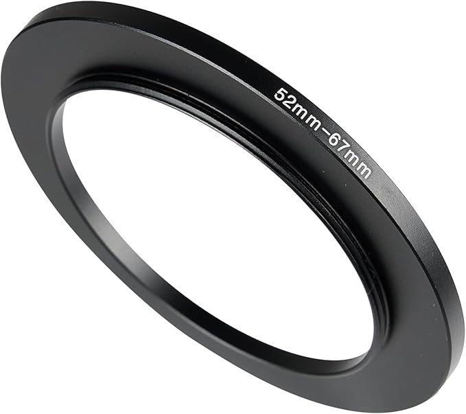 52-67mm Metal Step-Up/Down Ring Adapter Compatible with Mirrorless Cameras DSLR Lens, UV CPL ND Filter Thread Converter, Black
