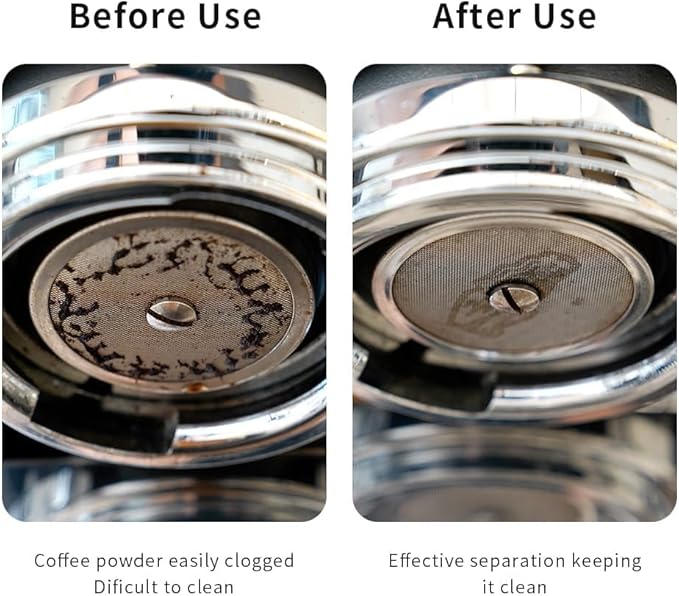 watchget 53 Espresso Puck Screen - 0.8mm Thickness Espresso Screen Double-layer Lower Shower Screen with Magnetic Nail Metal Reusable Filter for 54mm Protafilter Basket Stainless Steel Coffee Filter