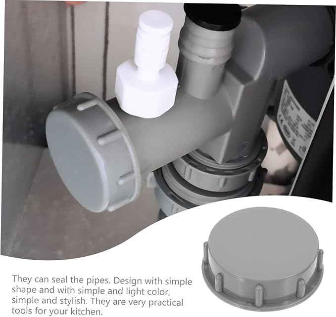 DOITOOL 18pcs Pp Pipe Caps for Drainage Caps for Waste Processing Easy Installation Grey Color for Bathroom Kitchen Use