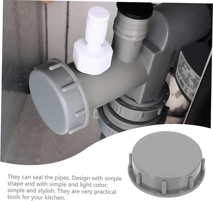 DOITOOL 18pcs Pp Pipe Caps for Drainage Caps for Waste Processing Easy Installation Grey Color for Bathroom Kitchen Use