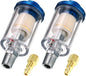 beduan Water Oil Separator Filter, 1/4" NPT Male and Female Thread Spray Gun Filters Air Line Compressor Fitting （Pack of 2）