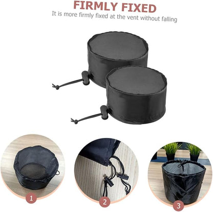 Yardwe 2pcs Grow Tent Vent Covers Durable Oxford Cloth Filter Shields with Elastic Drawstring for Plant Tent Ventilation Medium