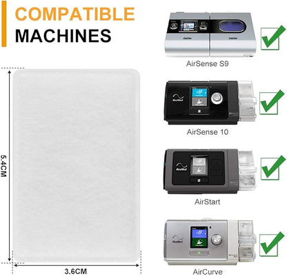 60 Pack CPAP Filters ResMed Airsense 10 Filters ResMed Premium60 Pack Disposable Air Filter Universal Replacement Filter Fits All ResMed Air 10, Airsense 10, Aircurve 10, S9 Series, Airstart and More!