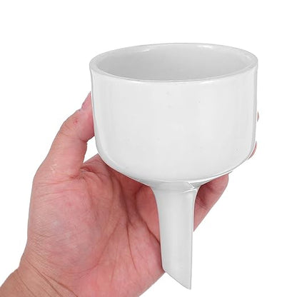 Veemoon 80Mm Ceramic Buchner Funnel Laboratory Filtration Filter Funnel with Stopper White Chemical Filter Paper for Student Experiments