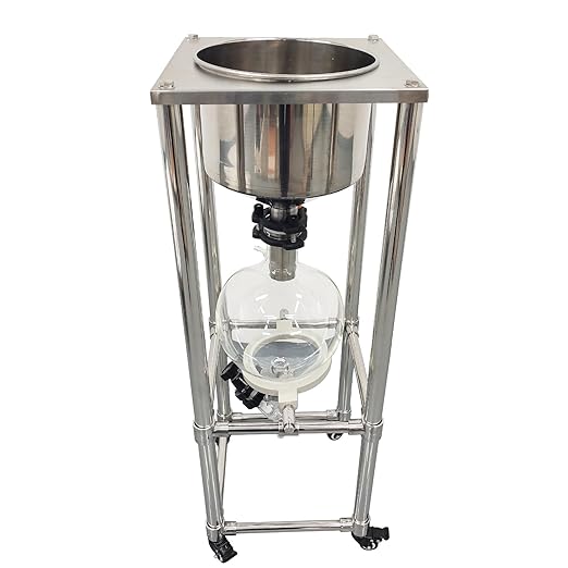 INTSUPERMAI 10L Buchner Funnel Filtering Kit, with 10L Vacuum Flask, Stainless Steel Frame, Negative Pressure Filtration, Lab Vacuum Suction Filter for Liquid-Liquid Extraction