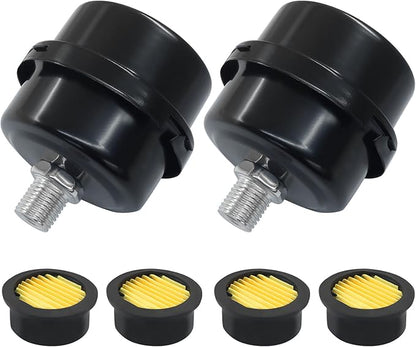 2 Pcs Air Compressor Silencer, 1/4 Inch Thread Intake Filter Muffler, 12.5 mm Air Compressor Silencer Filter for Generators and Blowers