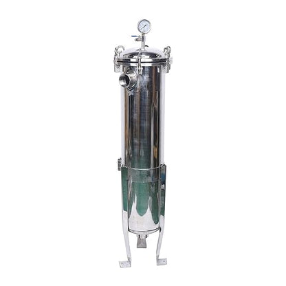LYNICESHOP 2" NPT Bag Filter Housing, 150 Psi 304 Stainless Steel Bag Industrial Sock Filter Housing Bag Water Filter Purification Equipment for Drinking Water, Wastewater, Diesel