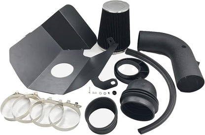 4 Inch Intake Pipe Perfit Formance Cold Air Intake Induction Kit with Filter 2003 2004 2005 2006 2007 Fit for Dodge Ram 2500 3500 5.9L L6 Turbo Diesel (Black Tube & Black Filter)