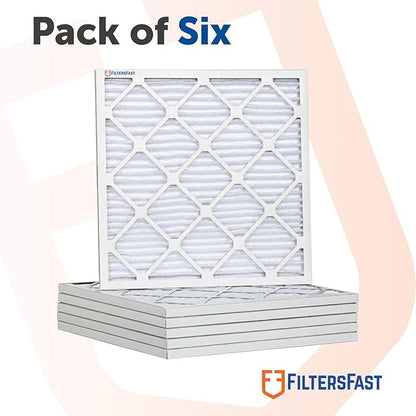 Filters Fast 18x25x2 Pleated Air Filter Merv 13, 2 Inch AC Furnace Air Filters, Made in the USA, Actual Size 17.75x24.75x1.75, 6 Pack