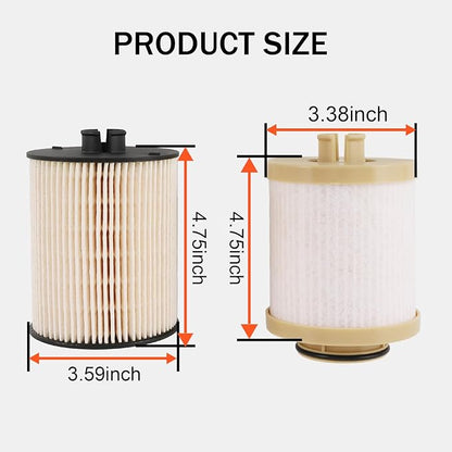 CARMOCAR FD4617 Diesel Fuel Filter replacement for 2008 2009 2010 Ford 6.4L F250 F350 F450 F550 Super Duty includes lower lifter pump and upper fuel bowl filter FD-4617 3C346731AA 3C346731AB