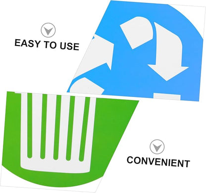 Artibetter 12PCS Self-Adhesive Trash Recycling Stickers for Indoor and Outdoor Use Garbage Sorting Labels Symbols for Easy Identification