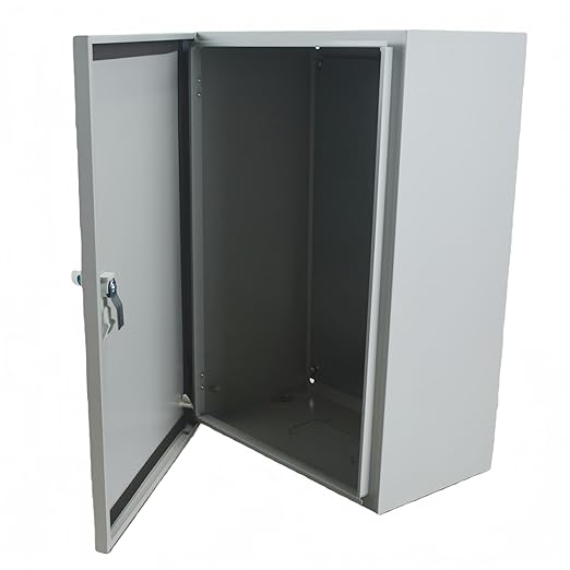 Electrical Enclosure Box 24" x 16" x 10" Carbon Steel Electrical Junction Boxes Wall Mount Waterproof Dustproof Metal Box with Safety Locks for Outdoor Indoor Use