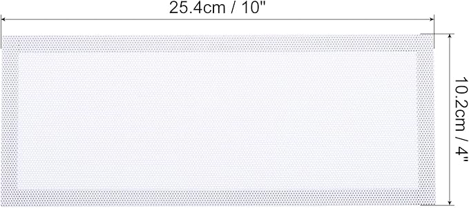 PATIKIL 4"x10" Magnetic Vent Cover, 6 Pack Floor Wall Air Registers Cover Strong Magnet Vent Screen Mesh for Blocking Hair Dust Debris, White