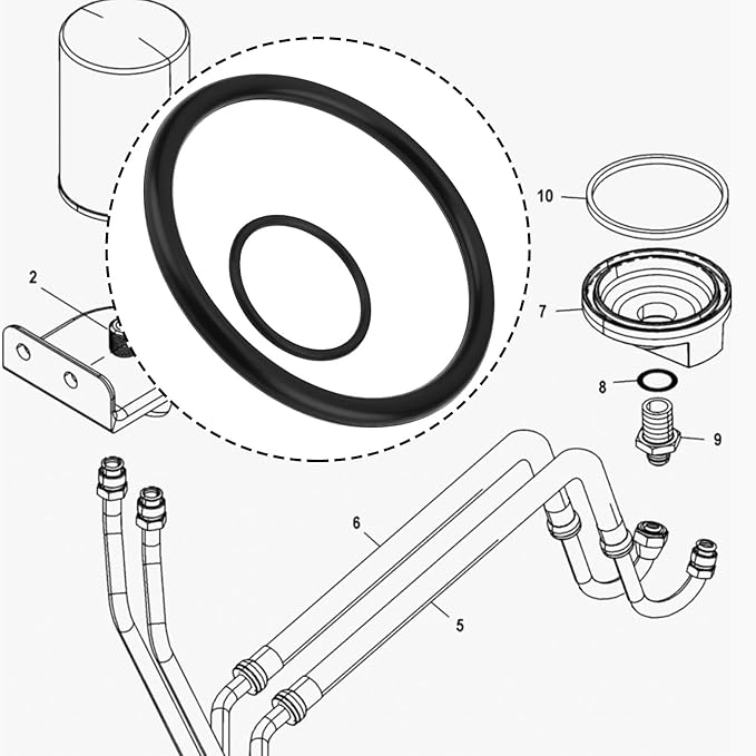 4X Black Oil Filter Seals 70x60x5mm 28x24x2mm Compatible with MOCAL M01 TOP01 Remote