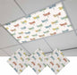 Fluorescent Light Covers for Ceiling Lights Watercolor Dragonfly Magnetic Light Filters 3 Pack 4x2 ft Colorful Linen Ceiling Lights Cover for Classroom Office School Home Drop Lamp Decor