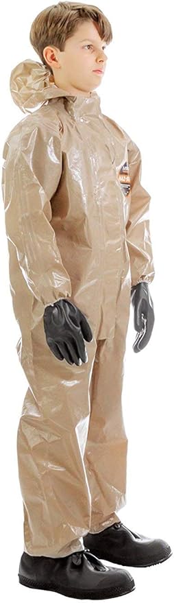 MIRA SAFETY Suit Disposable Protective Coverall with Hood and Elastic Cuff Size (YL)