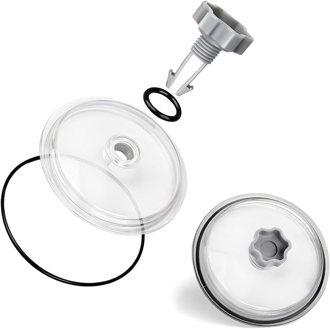 11480 Leaf Trap Cover Compatible with Compatible with SF60110, SF70110, 26335EH and More, SF15110 Pool Leaf Trap Cover Lid with O-Ring Sand Filter Pump Replacement Parts with Air Release Valve