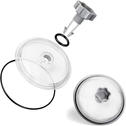 11480 Leaf Trap Cover Compatible with Compatible with SF60110, SF70110, 26335EH and More, SF15110 Pool Leaf Trap Cover Lid with O-Ring Sand Filter Pump Replacement Parts with Air Release Valve