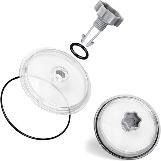 11480 Leaf Trap Cover Compatible with Compatible with SF60110, SF70110, 26335EH and More, SF15110 Pool Leaf Trap Cover Lid with O-Ring Sand Filter Pump Replacement Parts with Air Release Valve