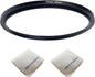 77mm Lens to 82mm Camera Lens Adapter 77mm to 82mm Step Up Ring Adapter Ring for All Brands of UV ND CPL, with Premium Lens Wiping Cloth 2 Pack (77mm-82mm)