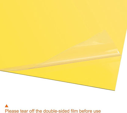 uxcell 4Pcs A4 Gel Light Lighting Filter Overlay Transparent Color Correction Plastic Vinyl PVC Sheets Photography Television Yellow,0.3mm