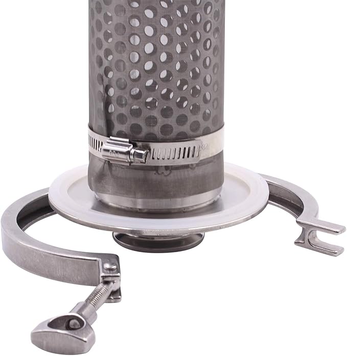 DERNORD 1.5 Inch Tri-Clamp Filter - SS304 Sanitary Fittings Inline Straight Strainer with 100 Mesh Stainless Steel Screen