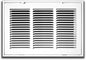 12" X 12" Steel Return Air Filter Grille for 1" Filter - Removable Face/Door - HVAC Duct Cover - Flat" Stamped Face - White [Outer Dimensions: 14.5 X 13.75]